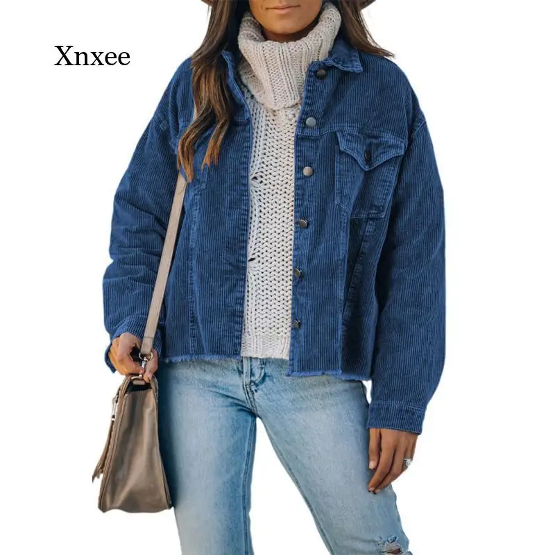 Осенне-зимняя женская новая куртка модная однотонная однобортная простая