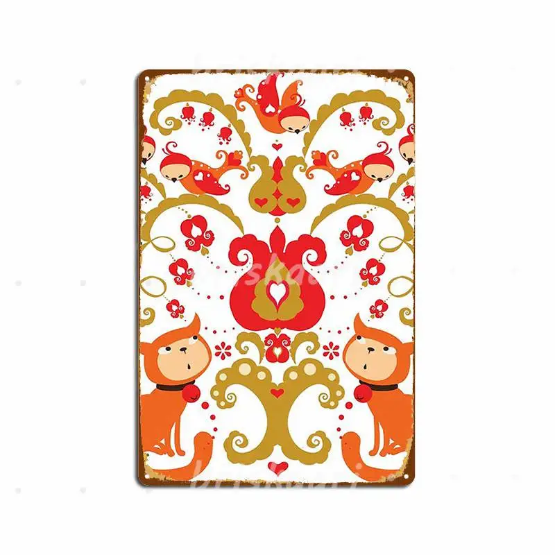 Rissian Kitties And Birds Love Tree металлические знаки Bar пещера Custom Club Home настенный плакат