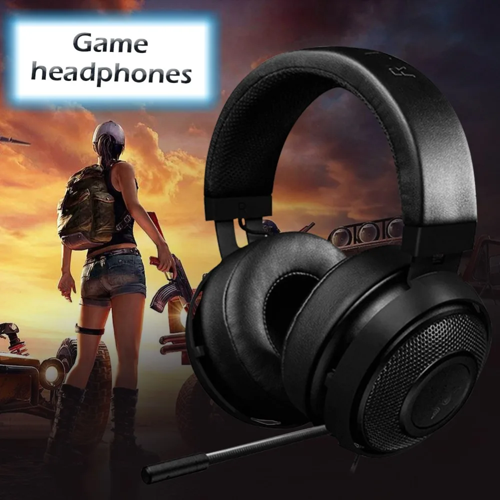 Универсальные наушники razer Kraken V2 3 цветов 3,5 мм, проводные наушники с шумоподавлением, игровая гарнитура с микрофоном