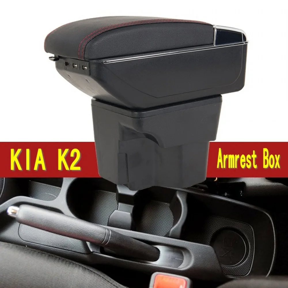 

Arm Rest Kia Rio III Armrest Box Center Console Central Store Content Storage with Cup Holder Ashtray USB Interface