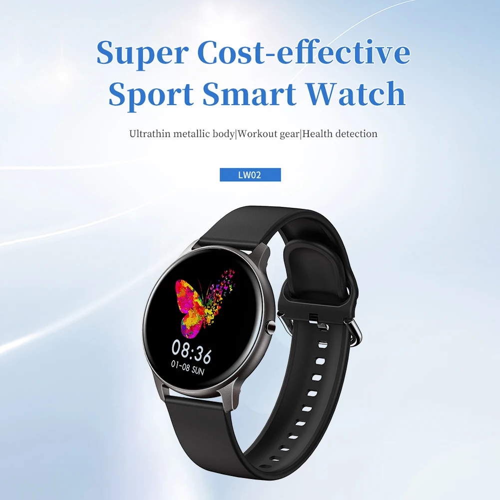 LW02 Smartwatch 1 4 дюймов сенсорный экран Экран монитор сердечного ритма во время сна