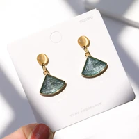vintage retro drop fan shape opal earrings crystals jewelry for women girls gift 2020 bohemian jewelry wholesale