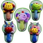 Игрушка-погремушка плюшевая в виде животного для детей 0-12 месяцев