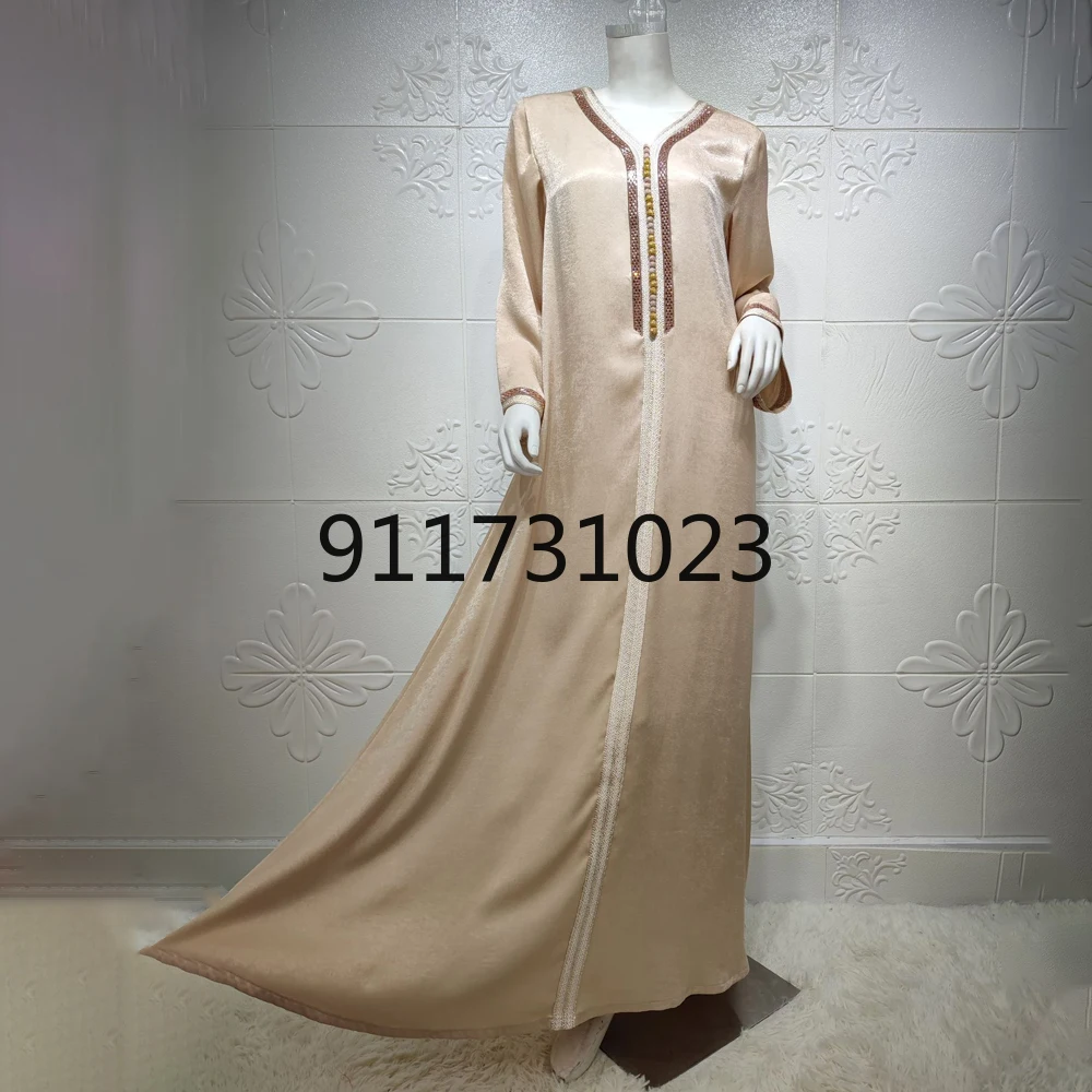Moroccan Caftan Evening Gowns Muslim Abaya Dubai 2021 Women Flannel Dresses Long Sleeve Pakistani Robe Arabe Islamic Clothing |