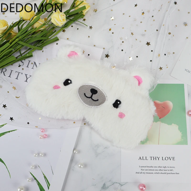 Симпатичная плюшевая маска для сна детей мультяшная путешествий и отдыха