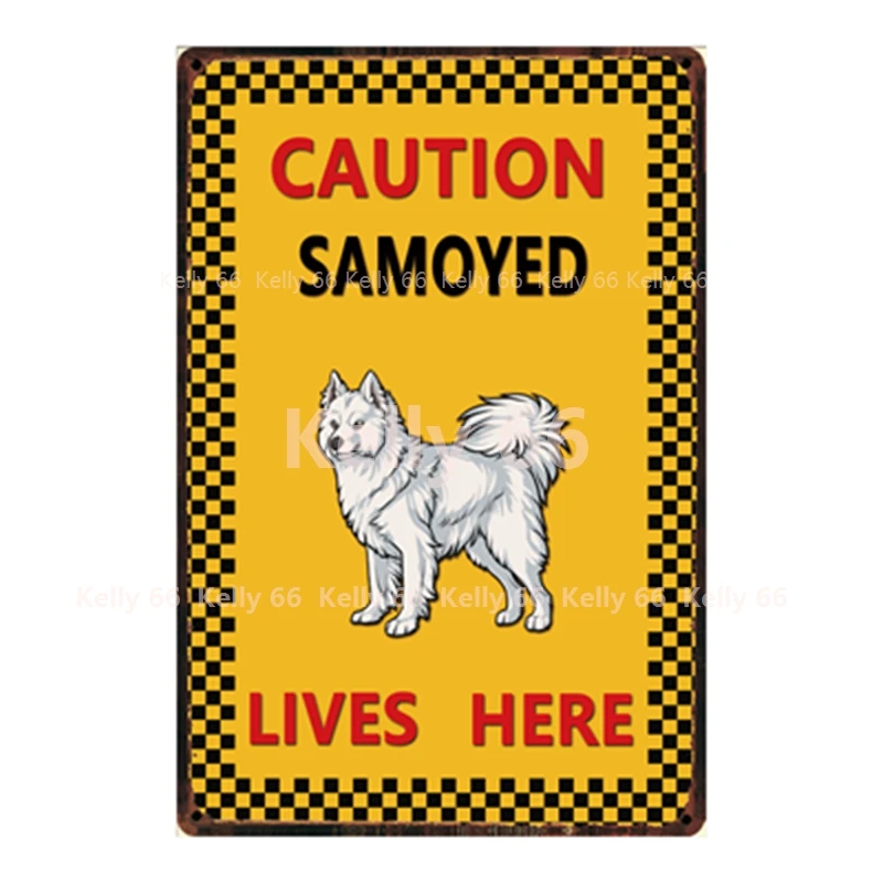 [Kelly66] собака осторожность борзая Акита дальтянь Мопс живет здесь Металлический