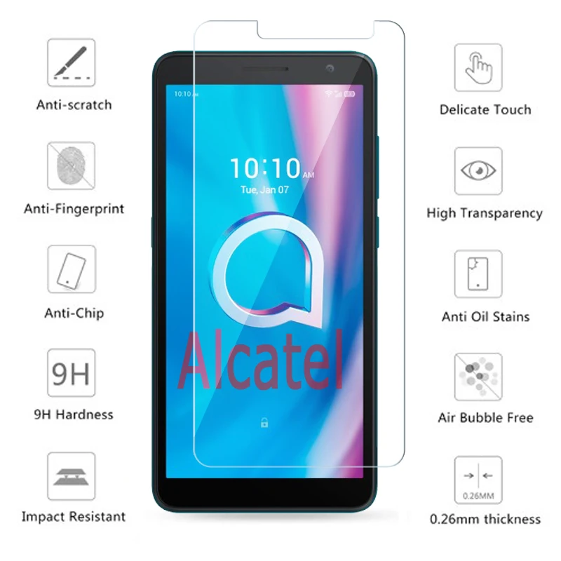2 1 шт. чехол для Alcatel 1A 1B 1S 3X 3V 3L 3C 3 1X 1V 1C 5X 1L 1SP 1SE 2020 2019 2021 HD Закаленное стекло