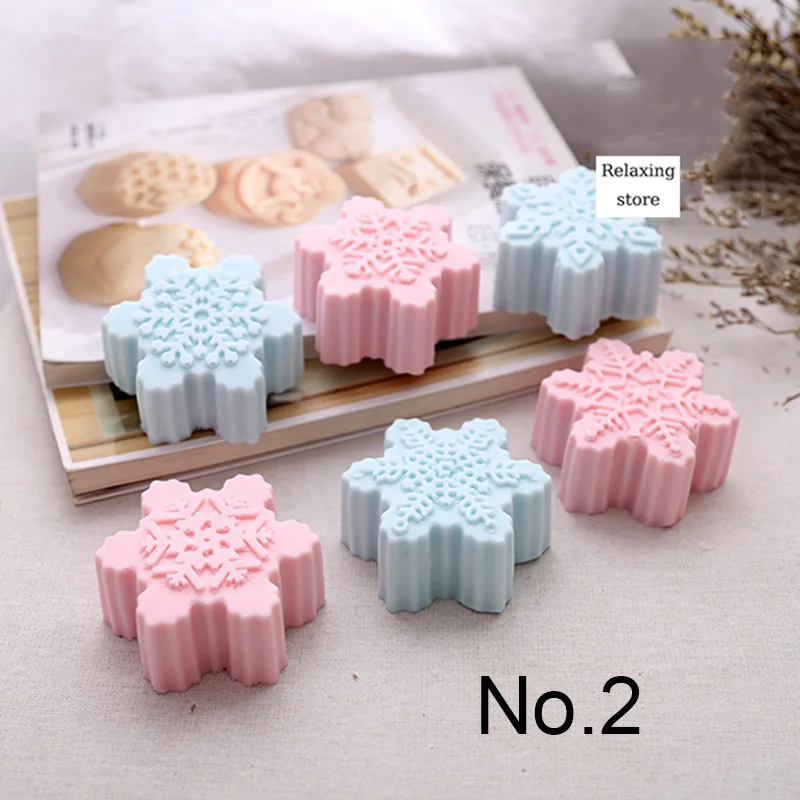 Снежинка Форма мыло силиконовые формы рождественские ароматический гипс