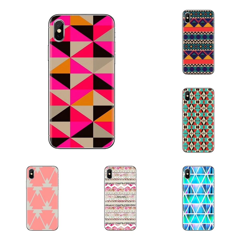 Этнический Ацтеки Треугольники на Туманность чехол для телефона samsung Galaxy S2 S3 S4 S5