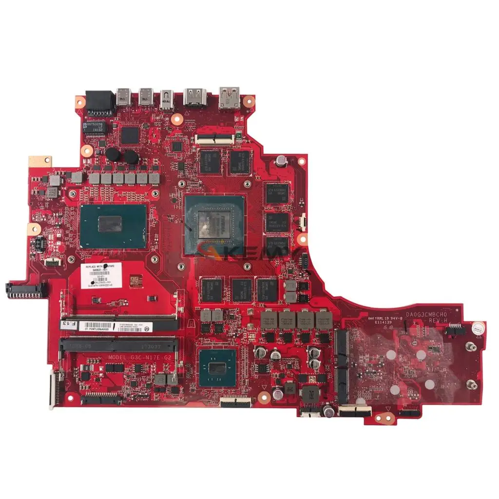 Akemy DA0G3CMBCH0 Laptop motherboard For HP OMEN-X 17T-AP000 940622-601 original mainboard I7-7820HK GTX1070-8GB
