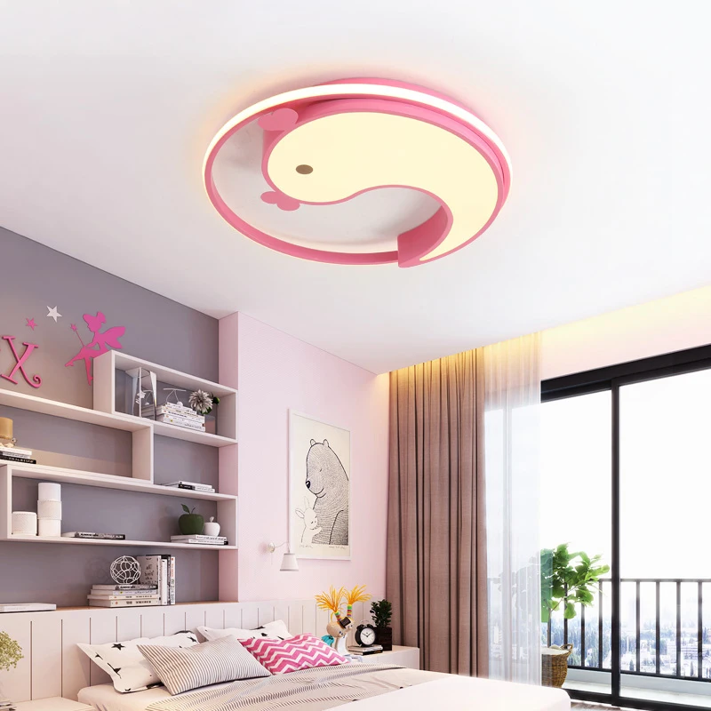 

Nordic bedroom children's lamp princess girl room led new ceiling lamp