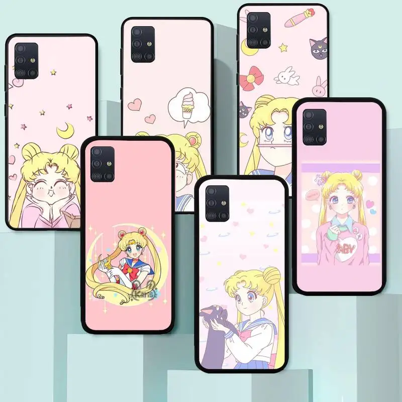 

Lovely Sailors Cute Moon Phone Case for Redmi Note10 Note9 Note8 5A 7 6 8 4 6 S PRO MAX Fundas Cover