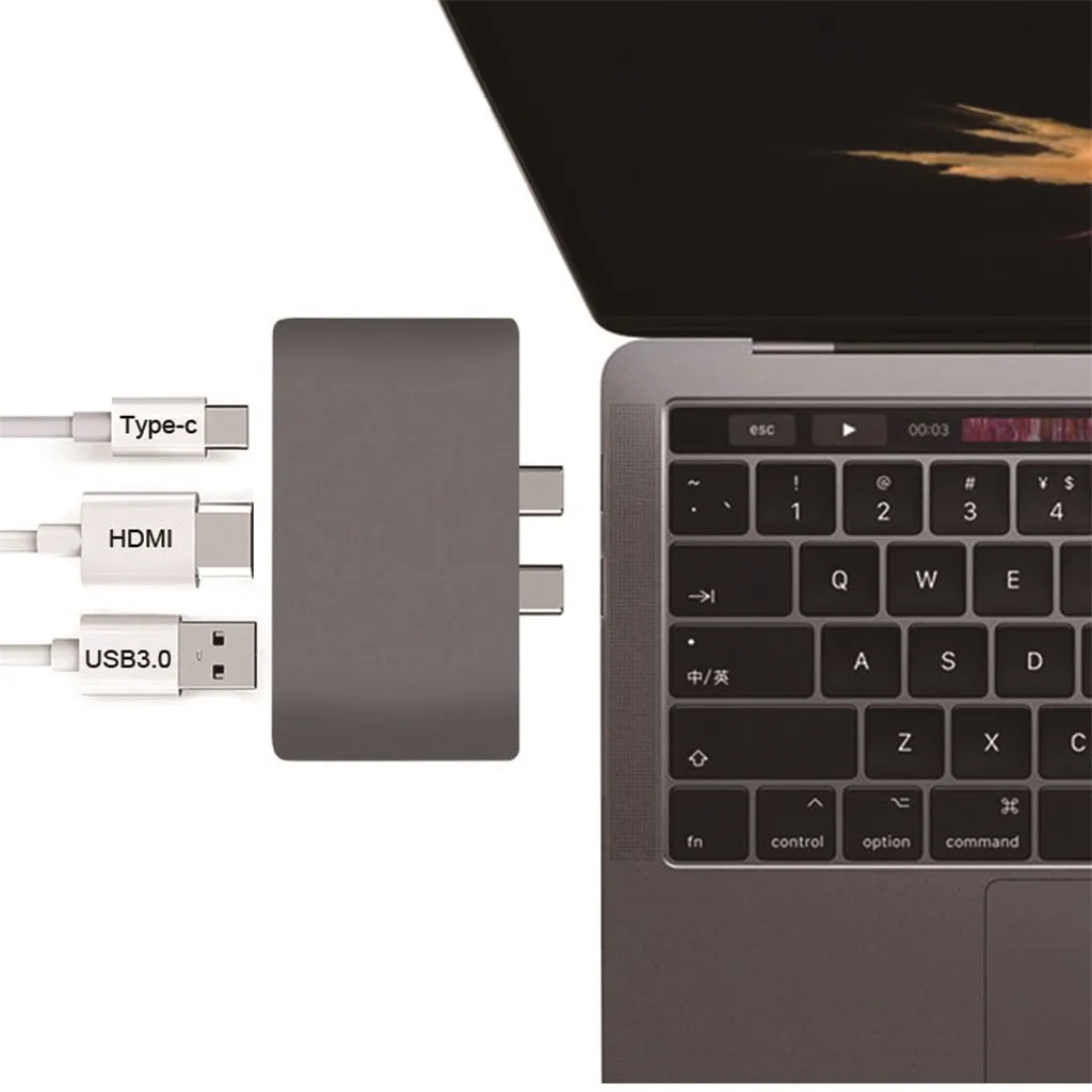 USB C концентратор для Мульти 3 0 HDMI 4K HD адаптер док станция с PD сплиттер порта Thunderbolt