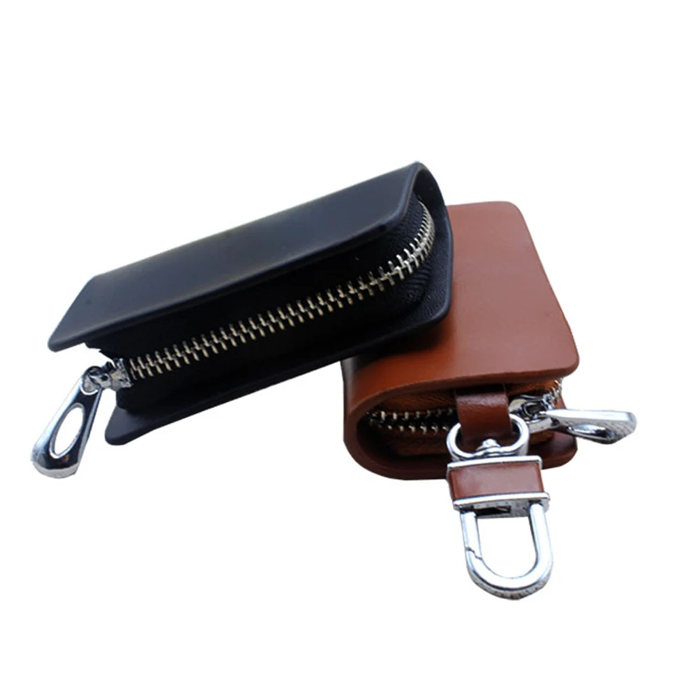 

Кожаный чехол для ключей с логотипом автомобиля, для мужчин и женщин, кошелек на молнии, сумка для ключей, визитница, визитница, ключница, брелок, чехол