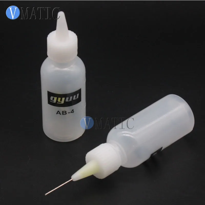 

Free Shipping Plastic Glue Dispensing Needle Bottle 50ml/cc With Blunt Tip Fill Needle 1" X 18G Glue Dispensing Bottle