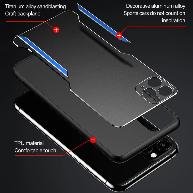 Ультратонкий чехол из алюминиевого сплава для iPhone 11 Pro Max SE XSmax XR XS X 8 7 6 Plus