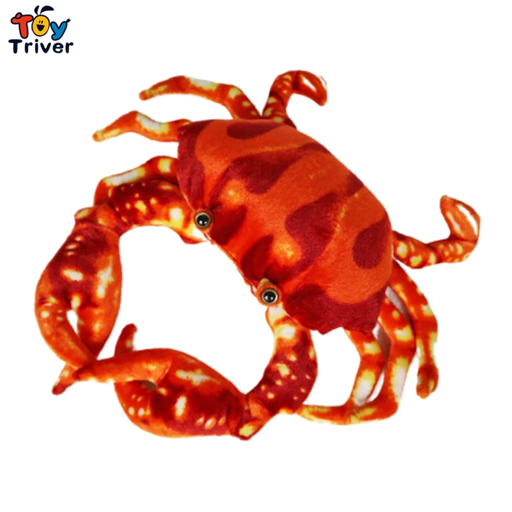 

Красный краб, плюшевая игрушка, тривер, мягкие морские животные, кукла для дома, ресторана, морской еда, магазин, Декор, детские игрушки, пода...
