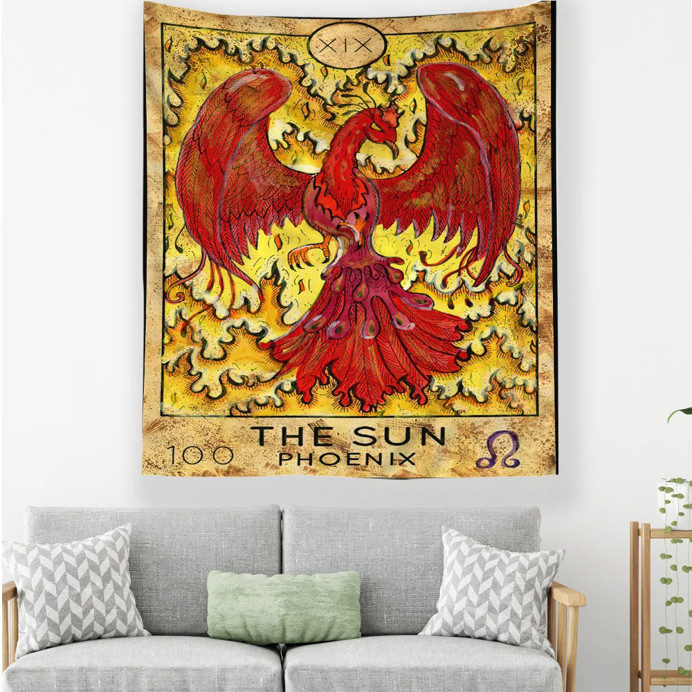 Гобелен с карточками Таро настенная ткань гобелен ведьмы индийское украшение