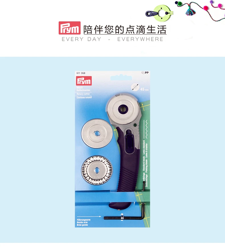 

Prym 611368 Scrapbooking Scissors Tesoura Multi-purpose Rotary Cutter Rotella Patchwoork Per Un Taglio Perfetto Diametro 45 Mm