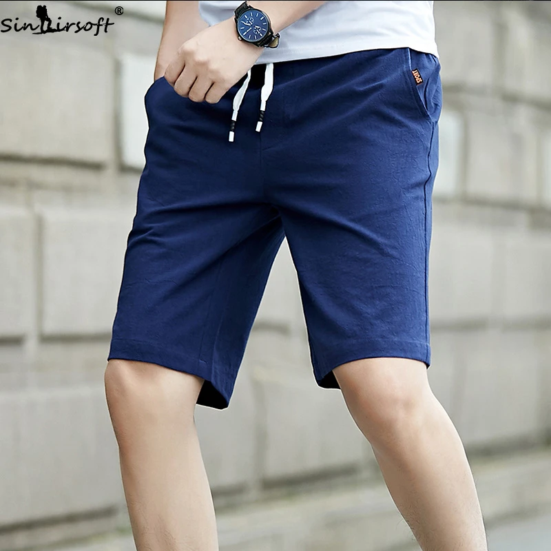 Summer New Style Cotton Loose Casual Shorts For Men Fashion Elastic Waist Beach Plus Size M-4XL | Мужская одежда