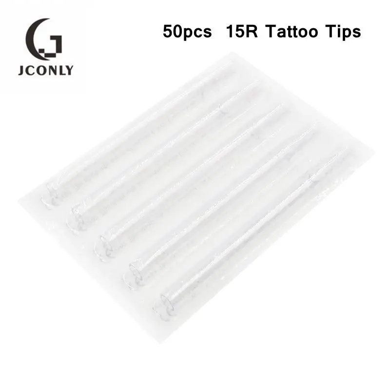 

Newest 50PCS TL-309-15R Clear Long Disposable Tattoo Tips 108mm needles tip Transparent Long Tips For tattoo Free Shipping