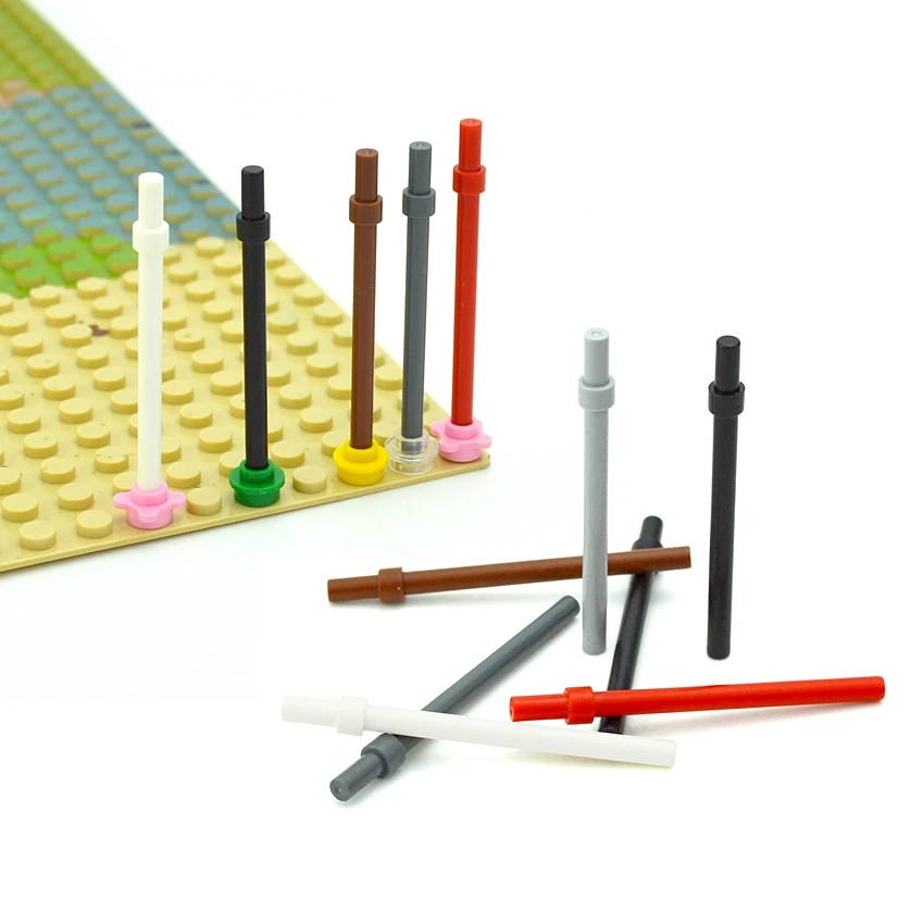 Технические детали MOC строительные блоки 1x6 круглый стержень 6 л с стопорным