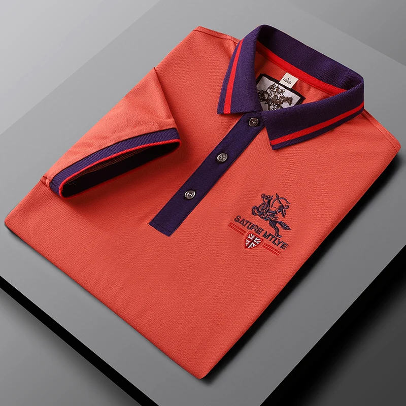 

2021 Men's Polo Shirt Casual Lapel Short-Sleeved Polo Shirt Men's Fashion Embroidery Business Men's Thin Summer Polo Shirt Men