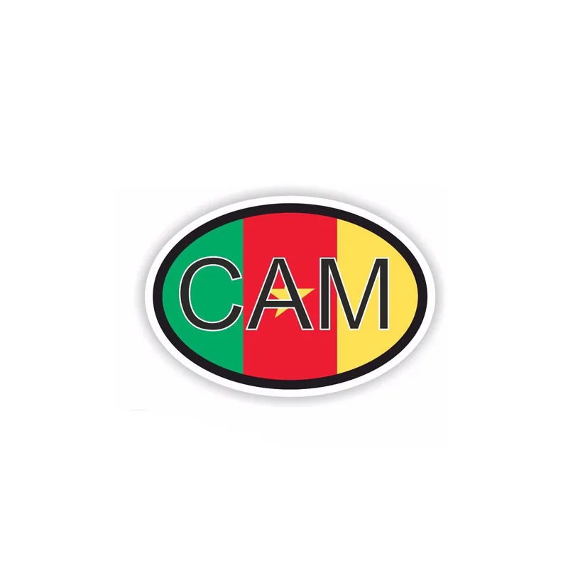 

No Fading Sunscreen Waterproof Creative Cameroon CAM Country Code Decal Helmet Car Sticker 14.2CM*9.4CM