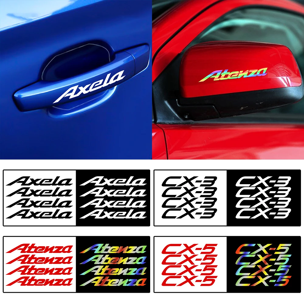 4 шт. светоотражающие 3D-наклейки на дверную ручку автомобиля | Автомобили и