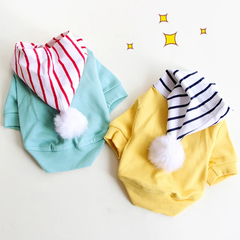 Dog Hoodie Jacket Clothes Classic Pet Hair Ball Hooded Cute T-shirt Casual for Small Autumn Coat Puppy | Дом и сад
