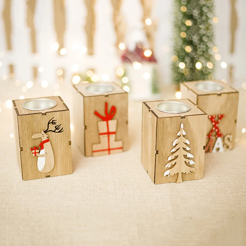 

Christmas Home Decoration Christmas Ornaments Candlesticks for Candles Wedding Decoration Birthday Party Navidad New Year Goods