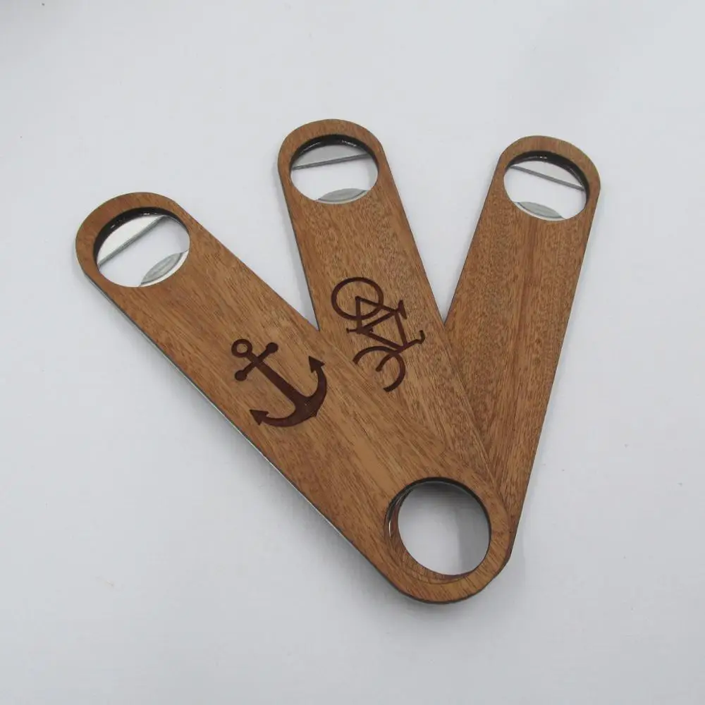 100% Premium Wood Bottle Opener Wooden Bank Mountain Anchor Bike Modern Design Beer Stainless-Steel Openers | Дом и сад