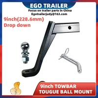 egotrailer 9inch drop towbar tow bar ball mount tongue hitch trailer car rv boat parts accessories w50mm 2inch ball