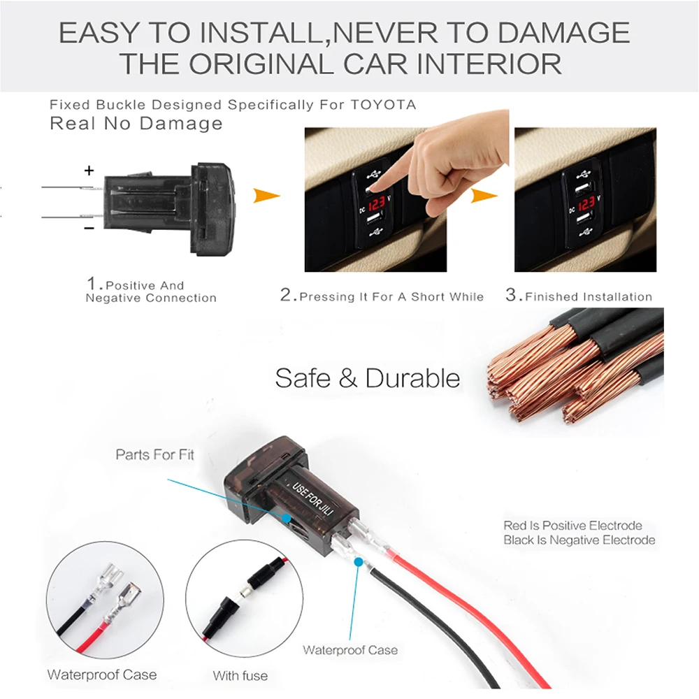 12 В 24 адаптер питания для прикуривателя с Bluetooth автомобильный двойной USB разъем