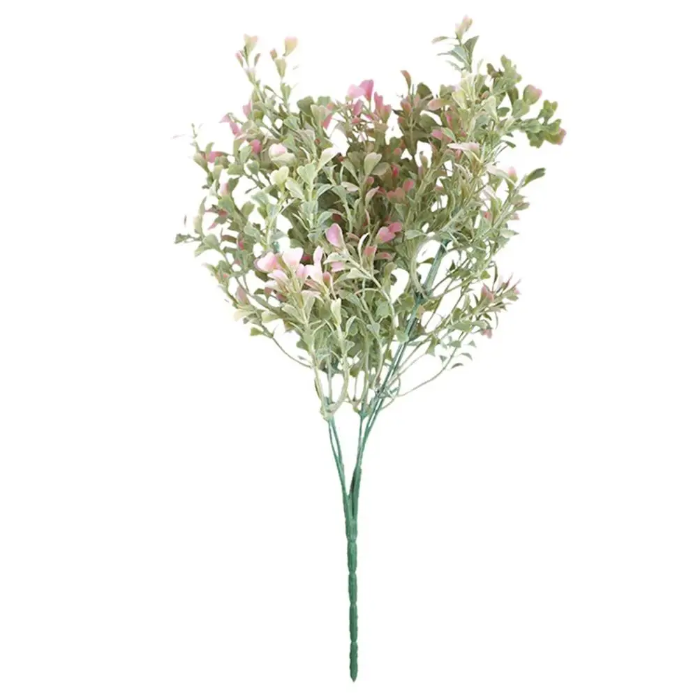Искусственные цветы небольшие свежие листья трава растение букет украшения для