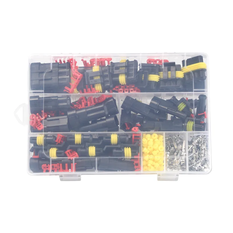 

352pcs HID Waterproof Connectors 1/2/3/4 Pin 26 Sets Electrical Car Wire Connector Plug Truck Harness 300V Auto Car Marine Parts