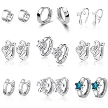 XIYANIKE Silver Color  Prevent Allergy Small Stud Earring for Women Wedding Couple Trendy Geometric Handmade Paety Jewelry
