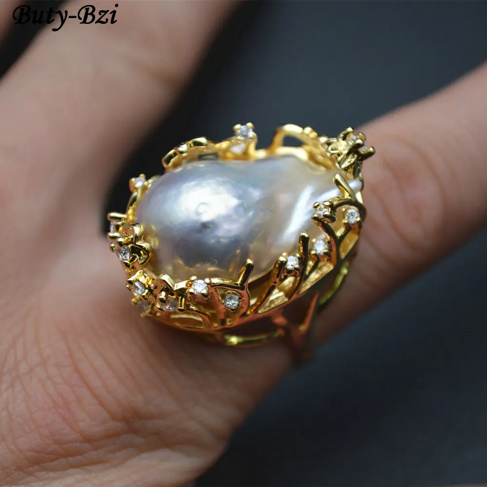 Кольца из 100% натурального пресноводного жемчуга большие размеры|Кольца| |