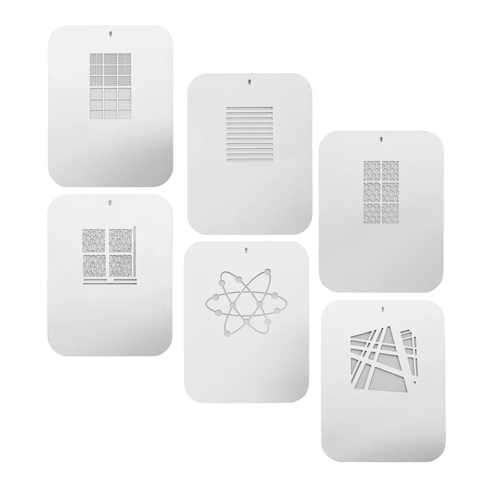 6 шт./компл. Gobos графические карты металлические пластины с полыми узорами для