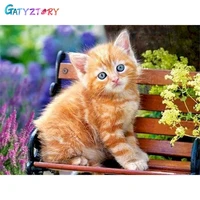 gatyztory diy pictures by number animal kits painting by numbers house cat drawing on canvas hand painted paintings home decor g