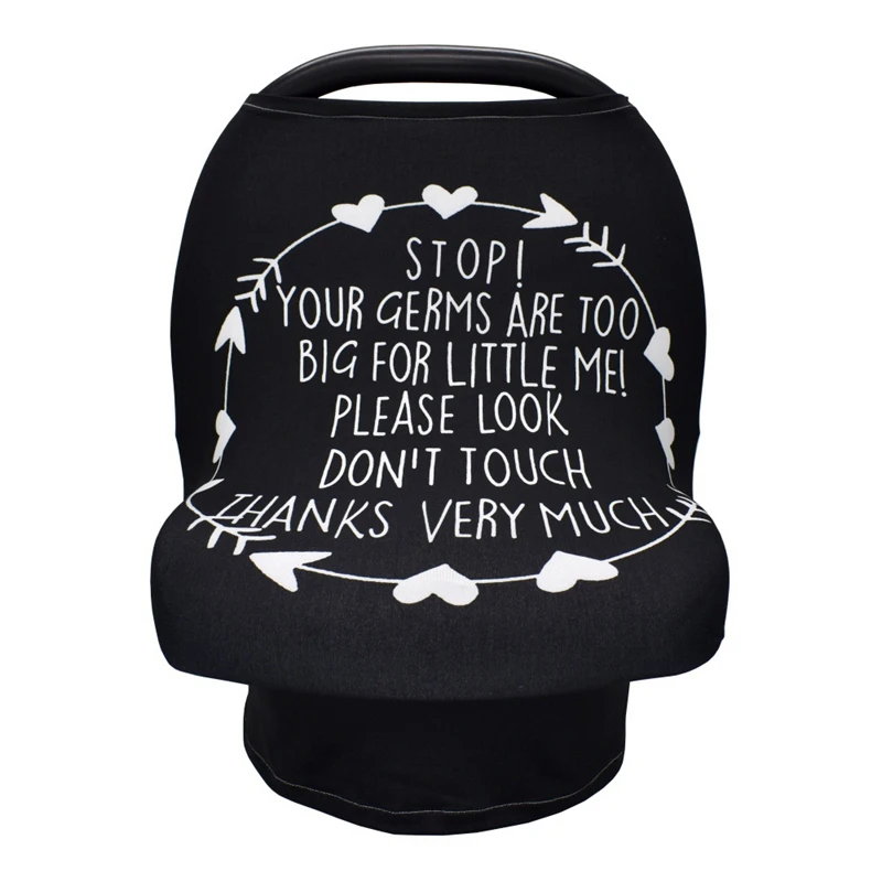 

Car Seat Cover for Babies, Stop No Press Sign Nursing Cover Breastfeeding Cover, Infant Carseat Canopy, Stroller Covers
