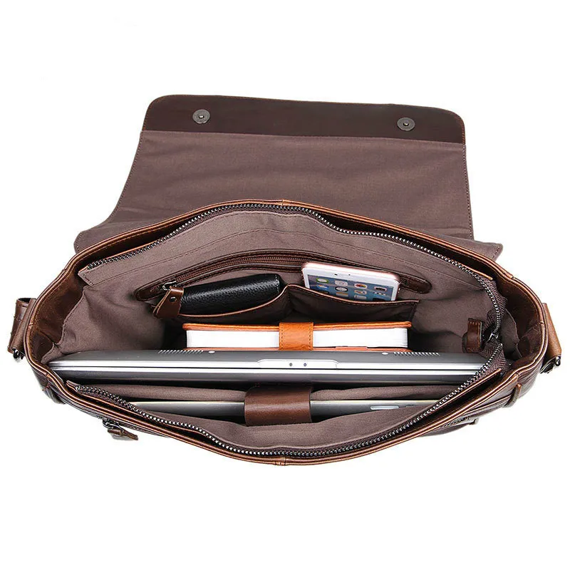 Сумка мессенджер мужская из натуральной воловьей кожи Классическая сумочка на