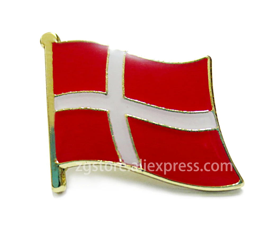 

Wholesale Lot of 10 pcs National flag Lapel Pins brooch Badge Emblem Denmark
