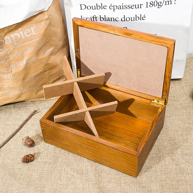 Деревянные аксессуары для дома Настольный ящик хранения всякой косметики