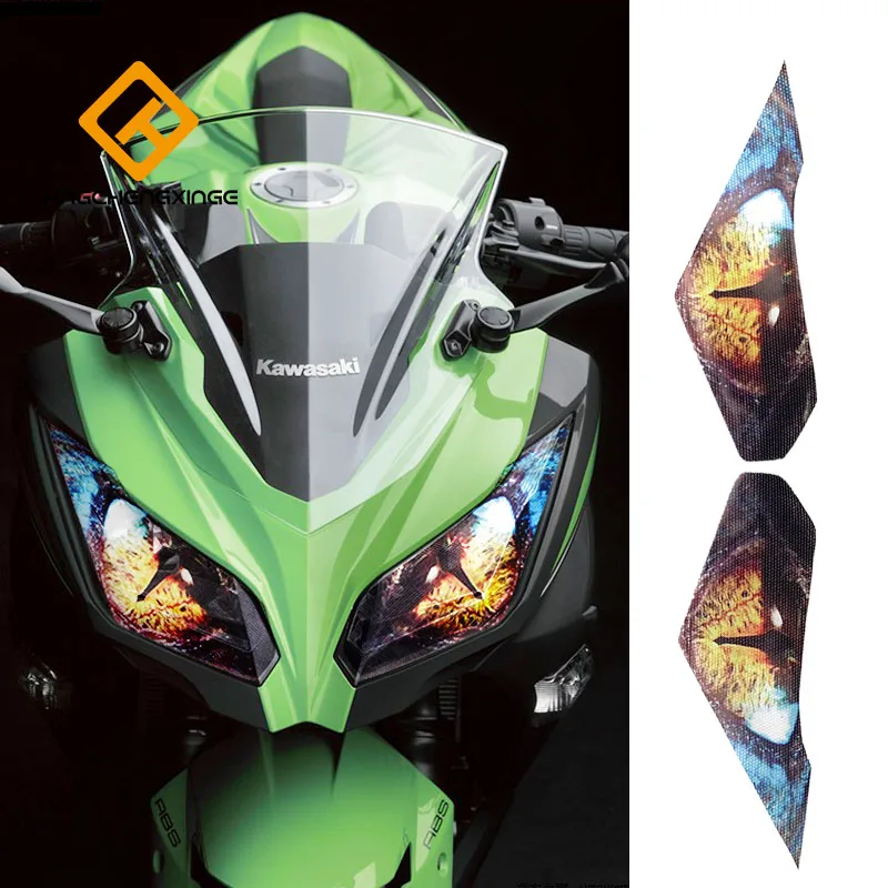 Для Kawasaki ninja 250 300 аксессуары для мотоциклов передняя обтекатель наклейка на фару