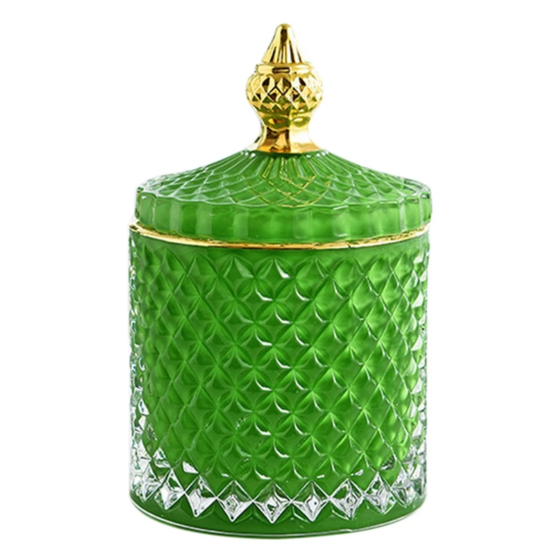 

Luxury Glass Storage Jar Aromatherapy Bottle With Lid Minimalist Household Cotton Swab Jewelry Storage Box