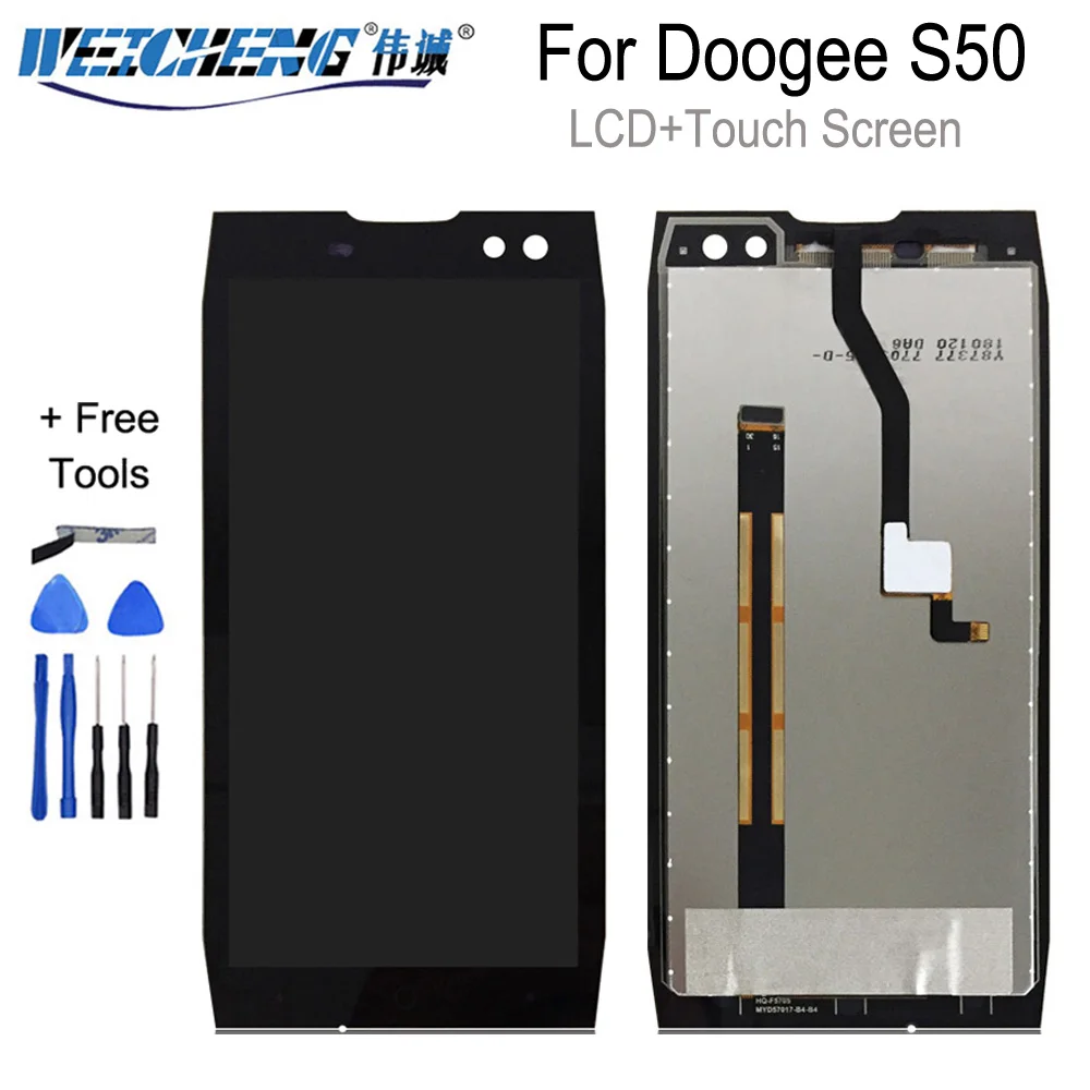 WEICHENG для ЖК-дисплея Doogee S50 и фотоэлементов с инструментами клейким веществом Для |