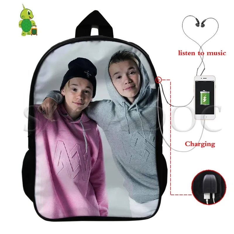 Многофункциональный рюкзак Marcus and Martinus с usb зарядкой школьный Pop Star для подростков