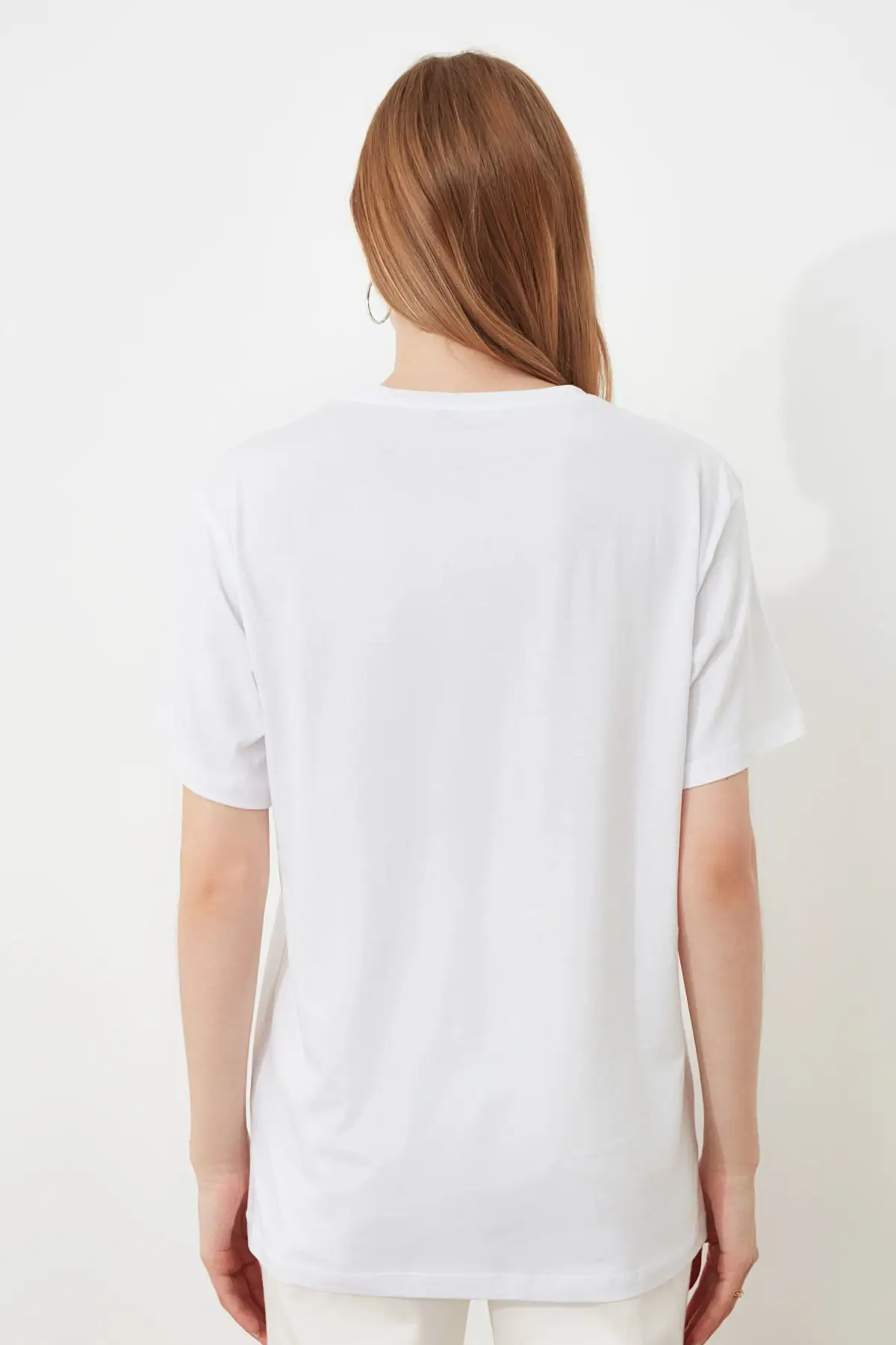 

Trendyol Printed Boyfriend Knitted T-Shirt TWOSS21TS3190