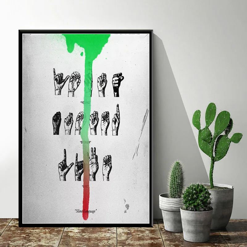 Young Thug Hot Music Album Jeffery Rap Hip Hop Star Art Painting Silk Canvas Poster Wall Home Decor картины plakat | Дом и сад